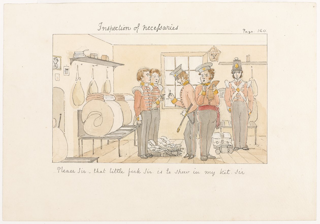 Please Sir, den lille gaffel Sir, skal vise i mit sæt Sir, ca. 1850 af English School