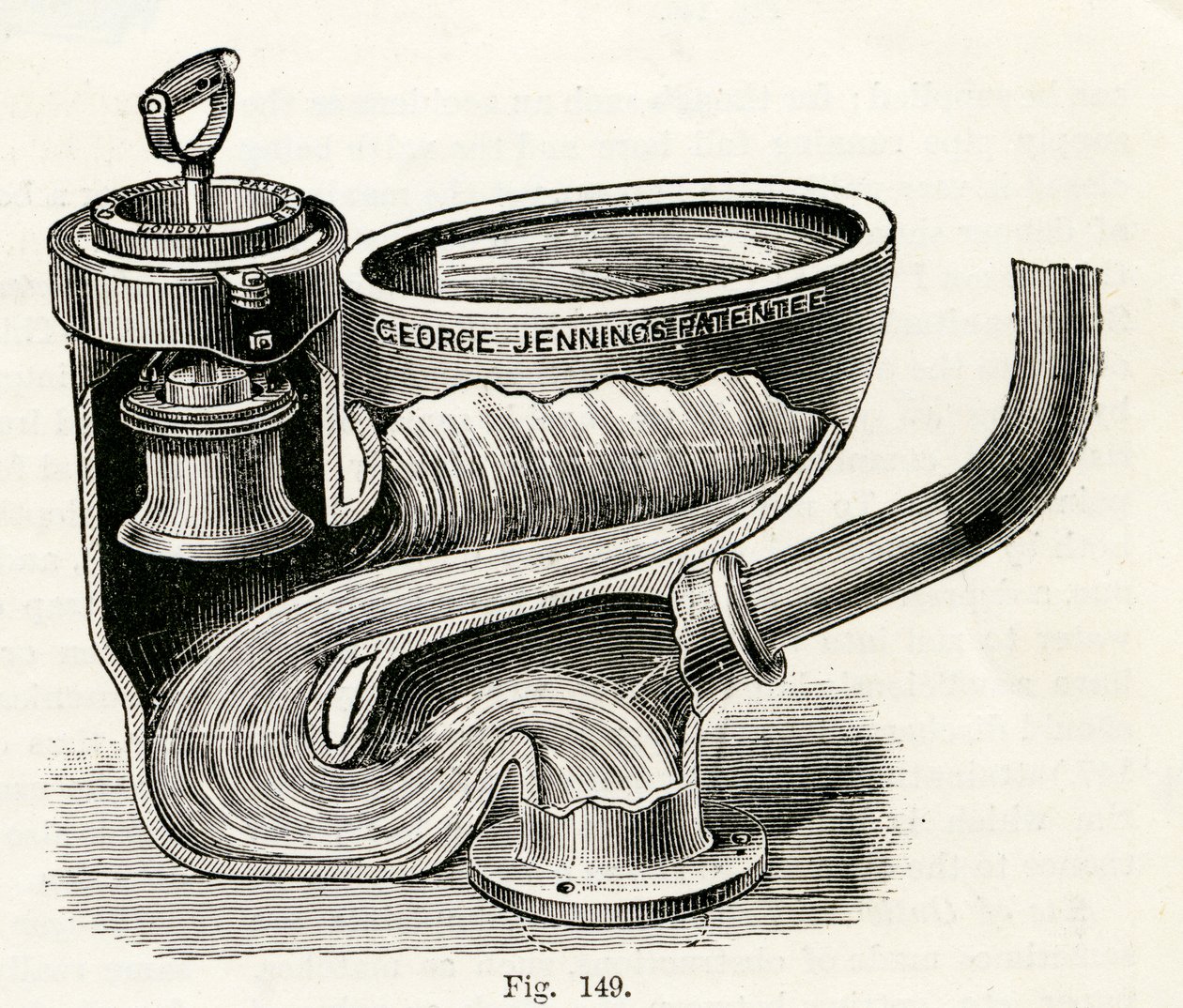 Dykventilskab, med løftet håndtag, 1870 af English School