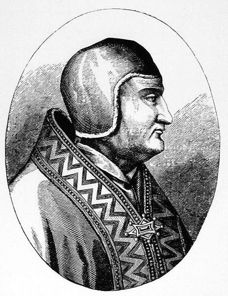 Pave Clemens IV (ca. 1195-1268) illustration fra videnskab og litteratur i middelalderen og renæssancen, skrevet og indgraveret af Paul Lacroix, 1878 af English School