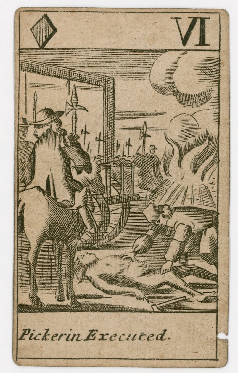 Popish Plot spillekort (gravering) af English School