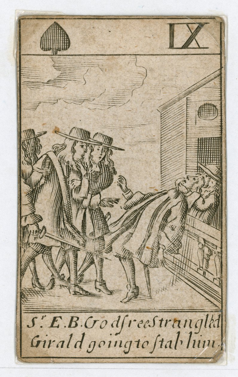 Popish Plot spillekort (gravering) af English School