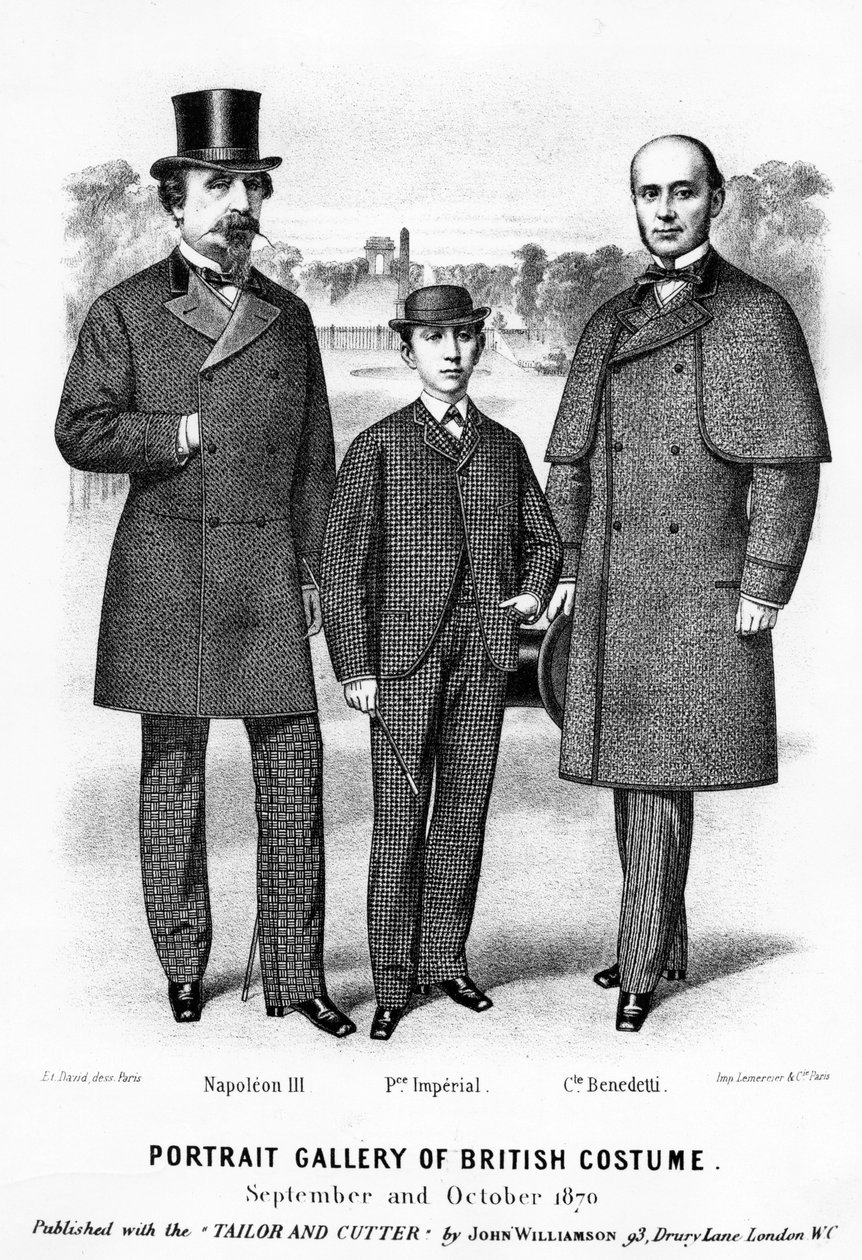 Portrait Gallery of British Costume, udgivet med Tailor and Cutter af John Williamson, 1870 af English School