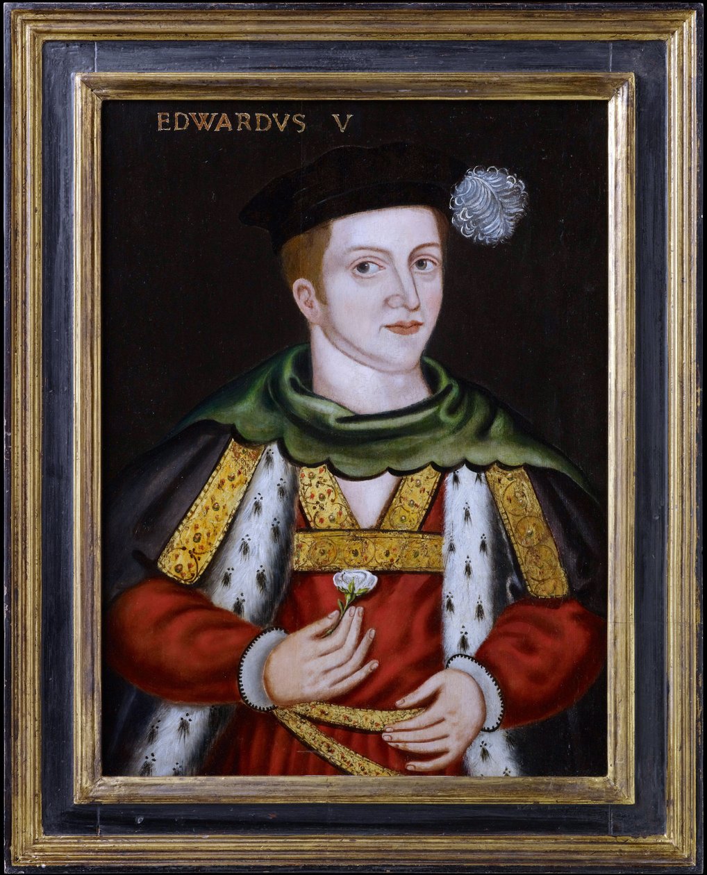 ""Portræt af kong Edward V af England (1470-1483)"" (portræt af kong Edward V af England (1470-1483)) Anonymt 16. århundredes maleri privat samling af English School