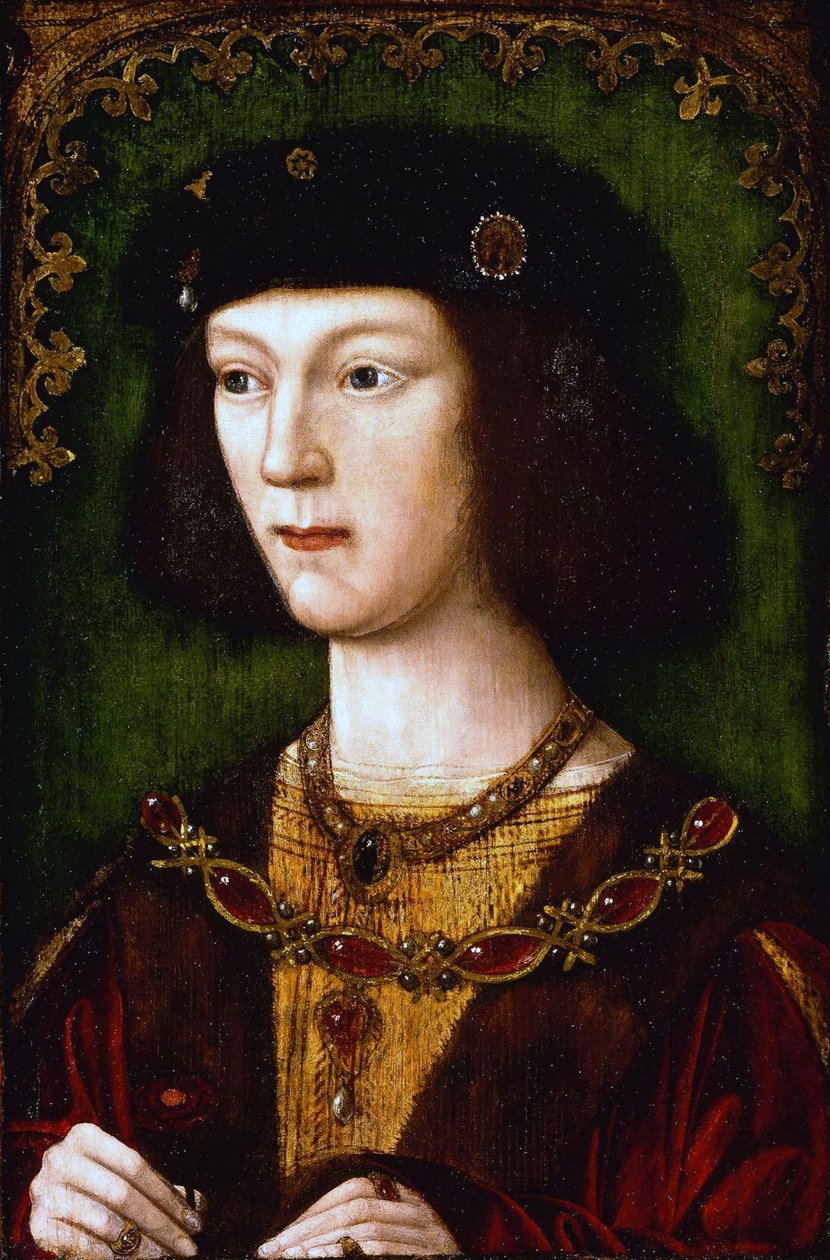 ""Portræt af kong Henry VIII af England (1491-1547)"" Maleri fra Den engelske skole omkring 1513 Denver Art Museum af English School