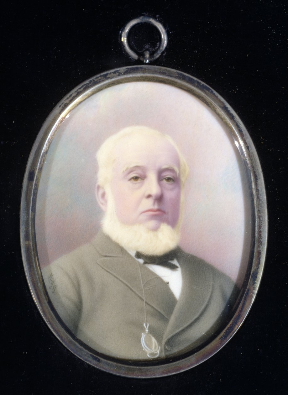 Miniatureportræt af Warren de la Rue (1815-89) af English School