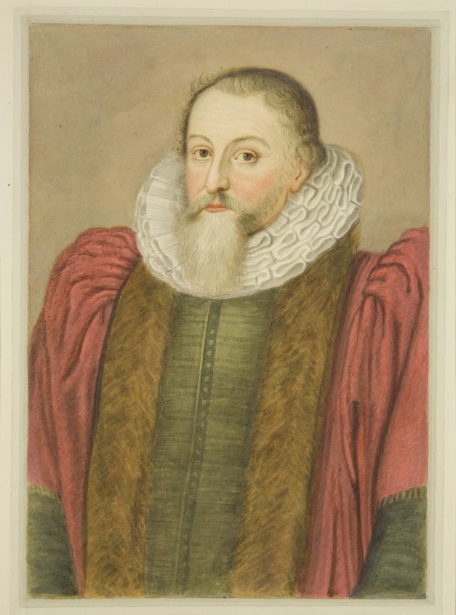 Portræt af Alderman Whitson (akvarel på papir) af English School