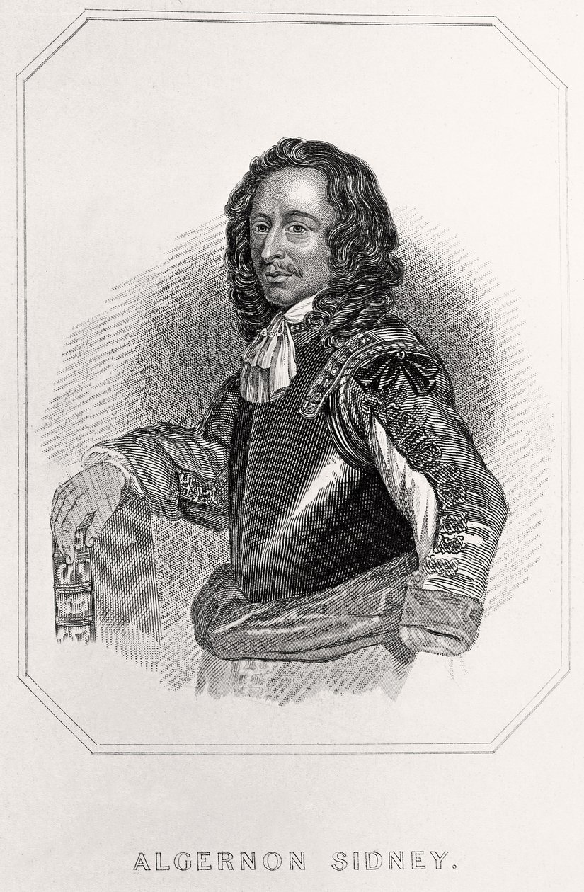 Portrait of Algernon Sidney, 1835dani af English School