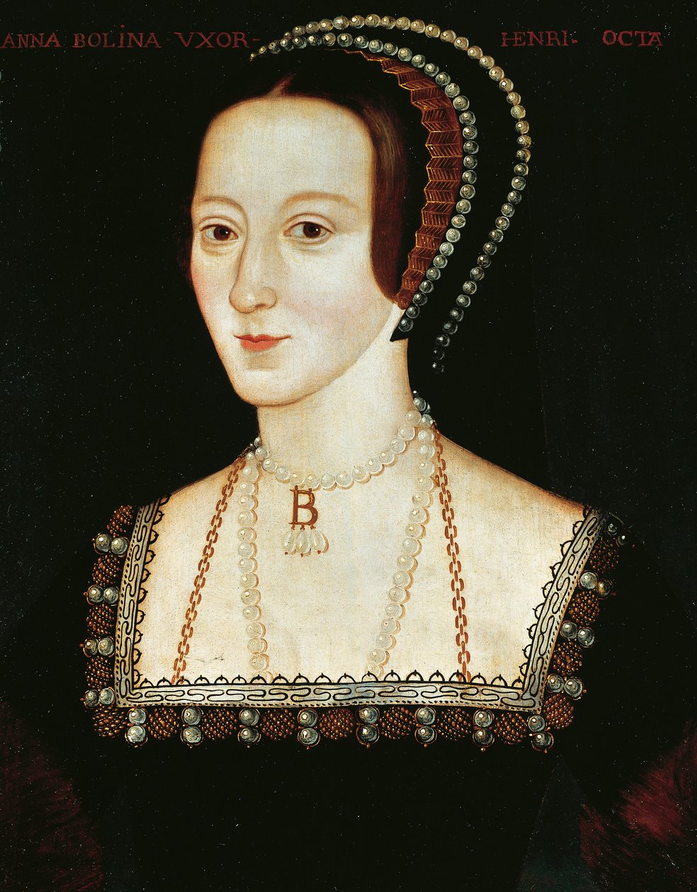 Portræt af Anne Boleyn, ca. 1533-36 (olie på panel) af English School