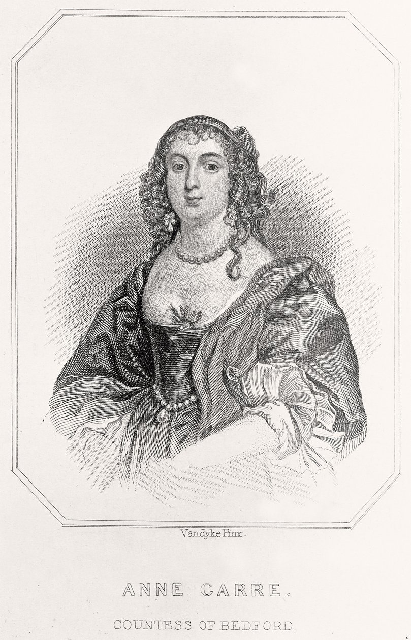Portræt af Anne Carre, grevinde af Bedford, 1835 af English School