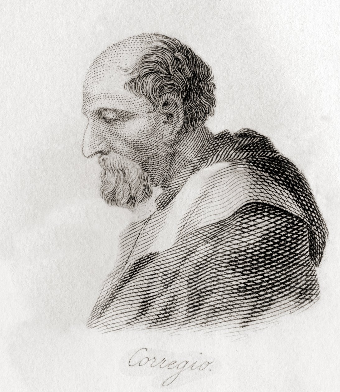 Portræt af Antonio Allegri da Correggio af English School