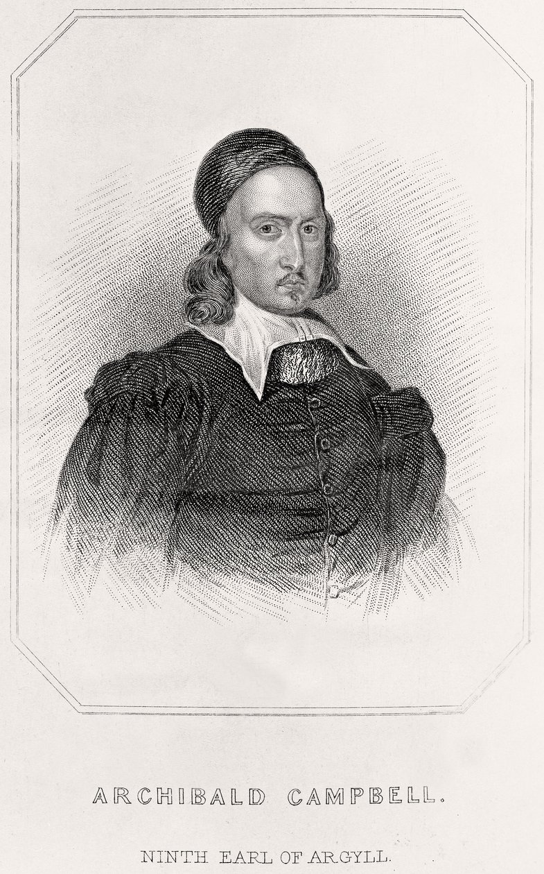 Portrait of Archibald Campbell, 9th Earl of Argyll, 1835dani af English School
