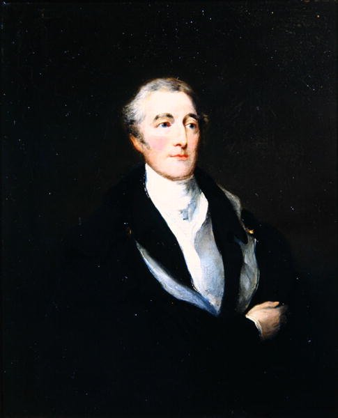 Portræt af Arthur Wellesley (1769-1852) Duke of Wellington (olie på lærred) af English School