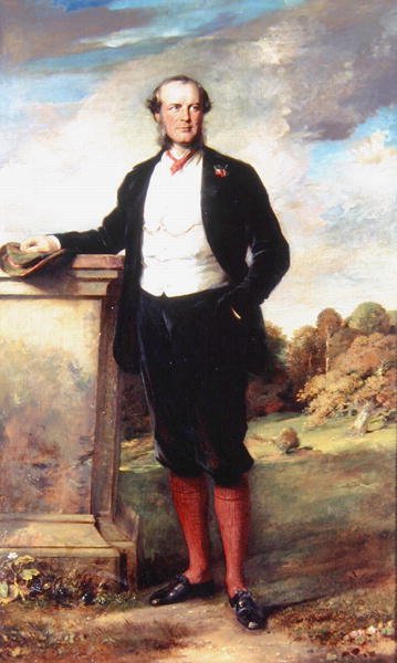 Portræt af Beilby Richard Lawley (1818-80) 2. baron Wenlock (olie på lærred) af English School