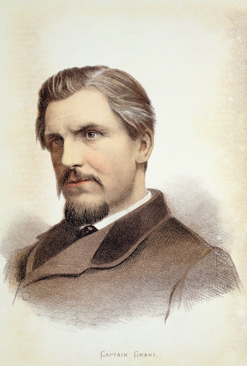 Portræt af kaptajn James Augustus Grant (1827-87) af English School
