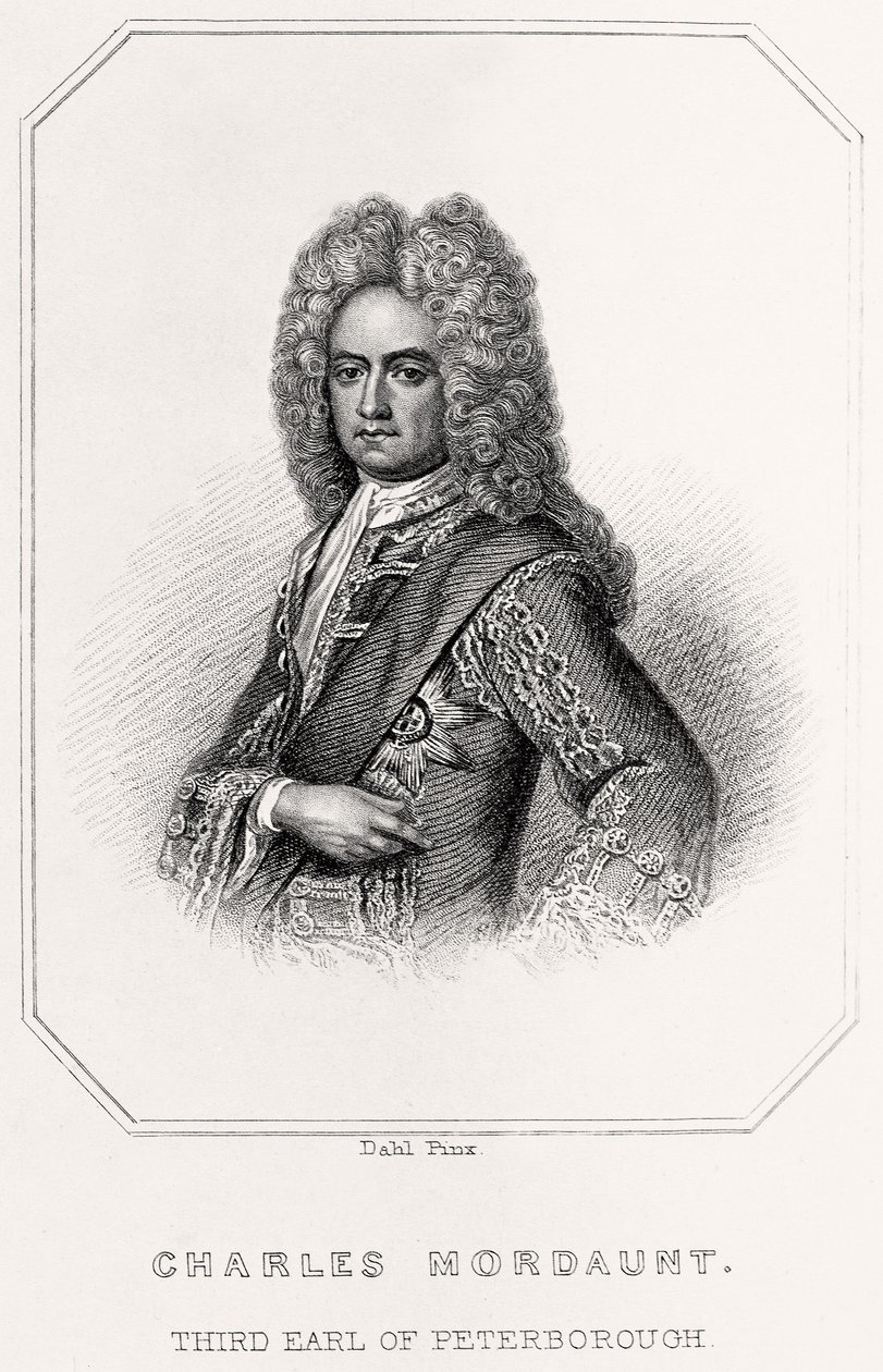 Portrait of Charles Mordaunt, 3rd Earl of Peterborough, 1835dani af English School