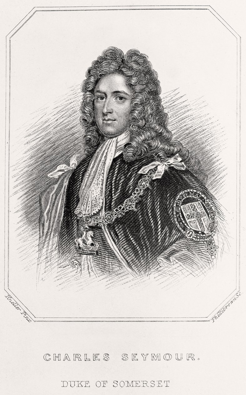 Portrait of Charles Seymour, Duke of Somerset, 1835dani af English School