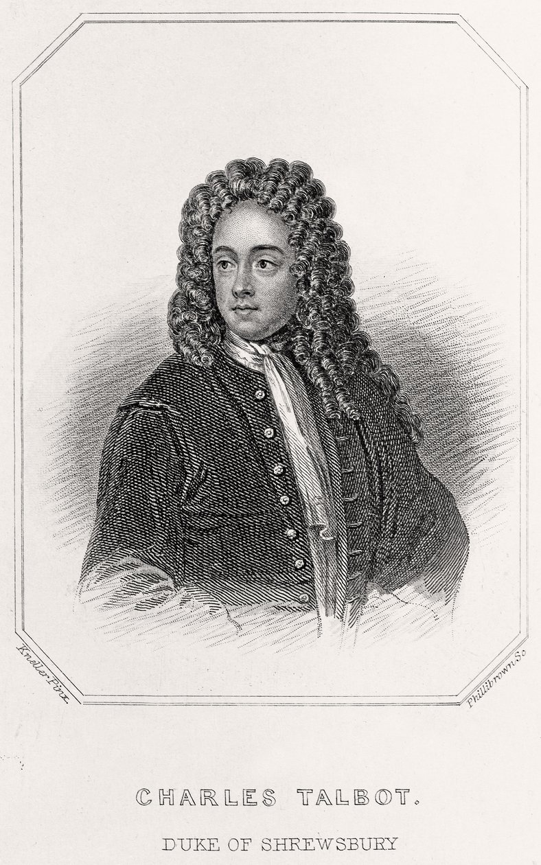 Portræt af Charles Talbot, hertug af Shrewsbury, 1835 af English School