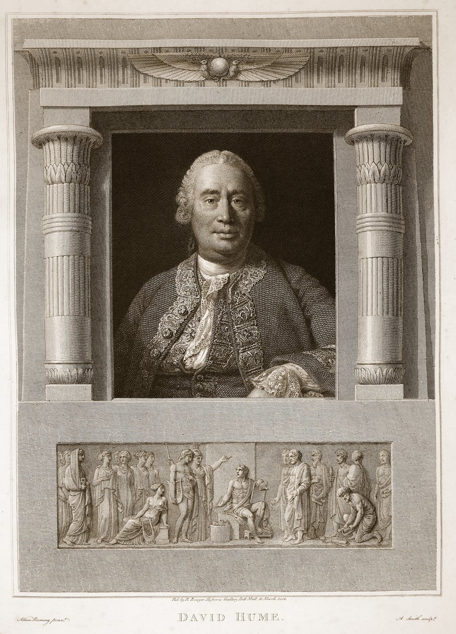 Portræt af David Hume, illustration fra David Humes The History of England, pub. af R. Bowyer, London, 1812 af English School