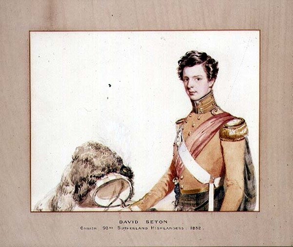 Portræt af David Seton, Ensign 93rd Sutherland Highlanders af English School