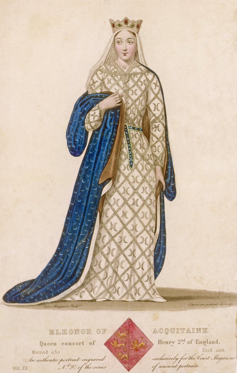 Portræt af Eleanor af Aquitaine af English School
