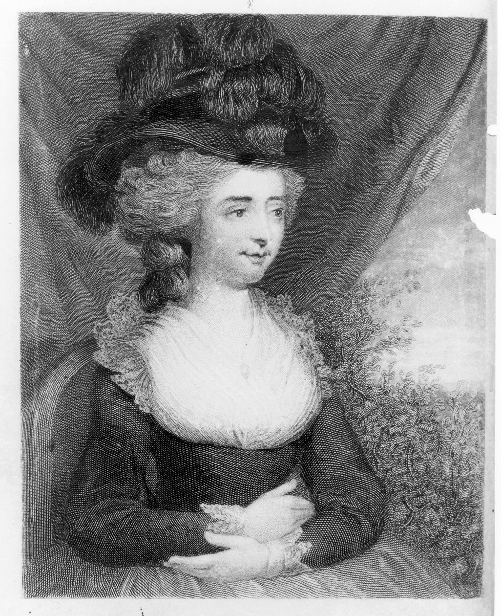 Portræt af Fanny Burney (Madame d