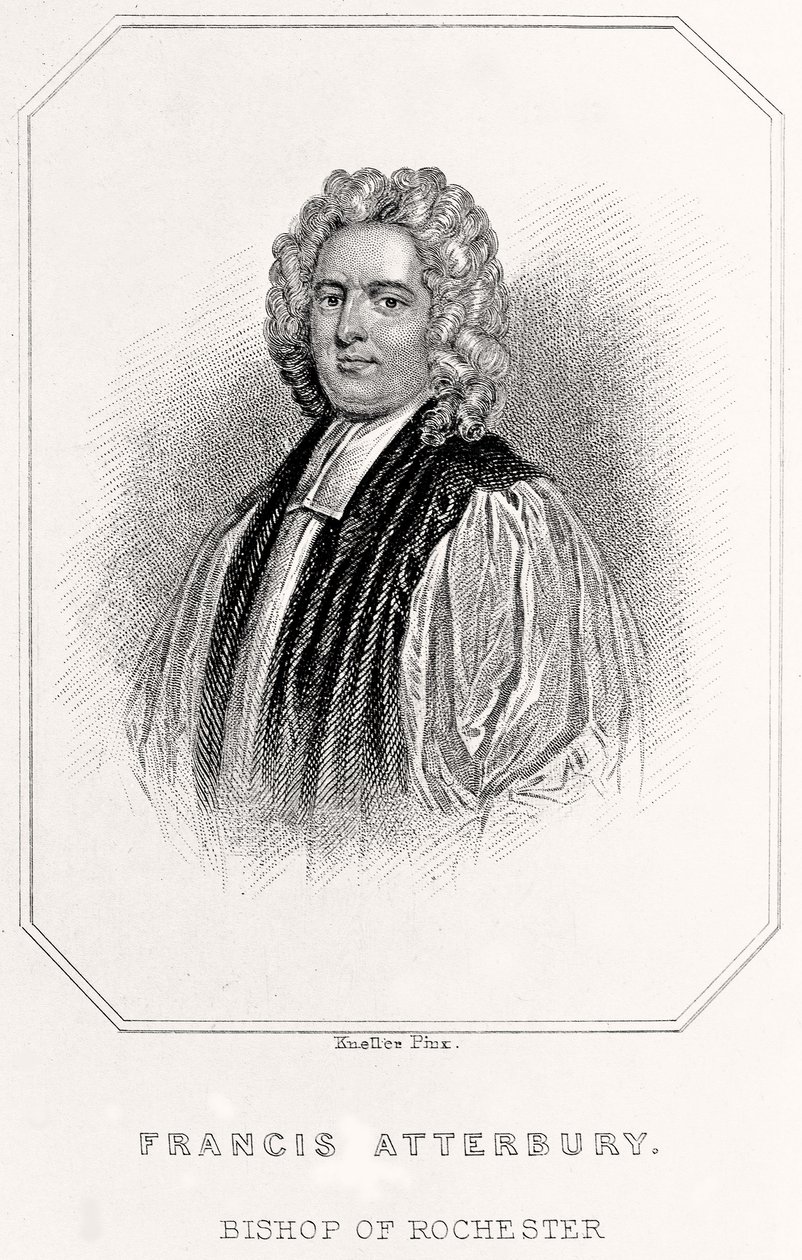 Portrait of Francis Atterbury, Bishop of Rochester, 1835dani af English School