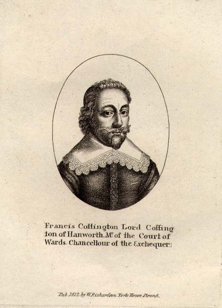 Portræt af Francis Cottington, Baron Cottington (ca. 1578-1652) pub. 1812 (gravering) af English School