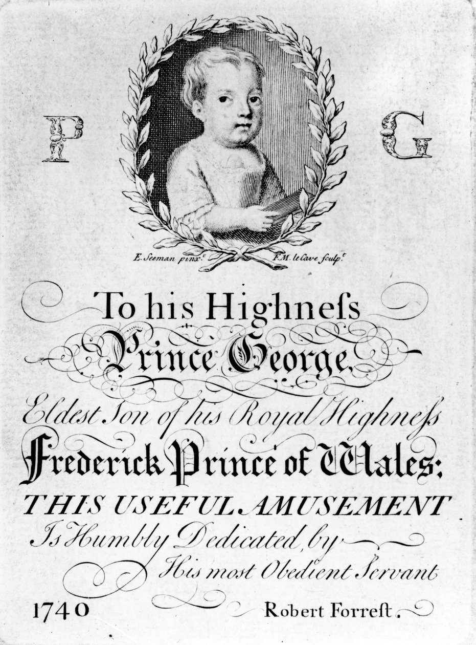 Portræt af George III, tryk lavet af Francois Movellon de la Cave, 1804 af English School