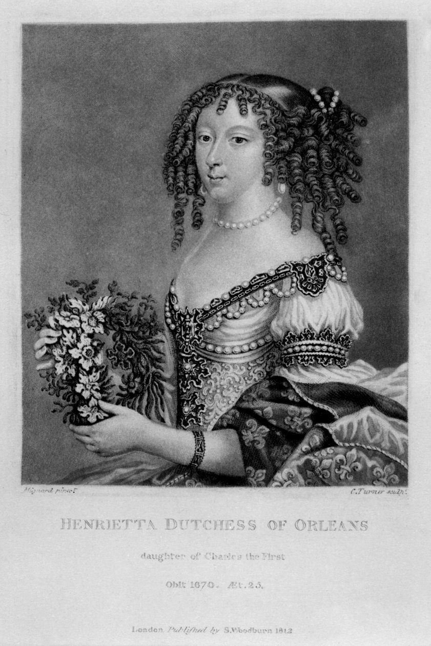 Portræt af Henrietta Anne, hertuginde af Orleans, fra 