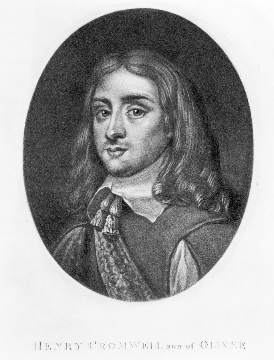 Portræt af Henry Cromwell (1628-74) indgraveret af Richard Earlom (1743-1822) og Charles Turner (ca. 1773-1857) (mezzotint) af English School