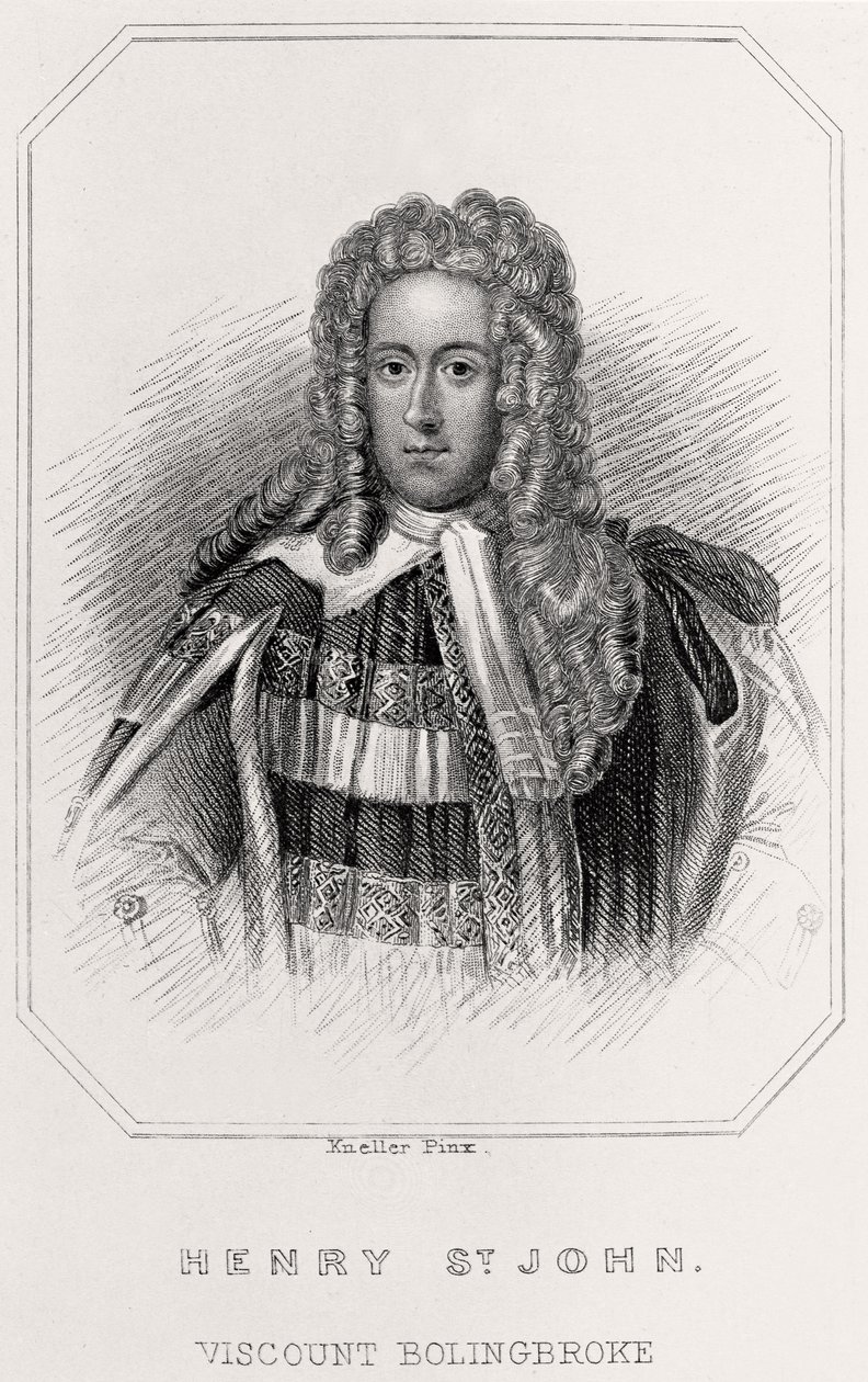 Portrait of Henry St. John, Viscount Bolingbroke, 1835dani af English School