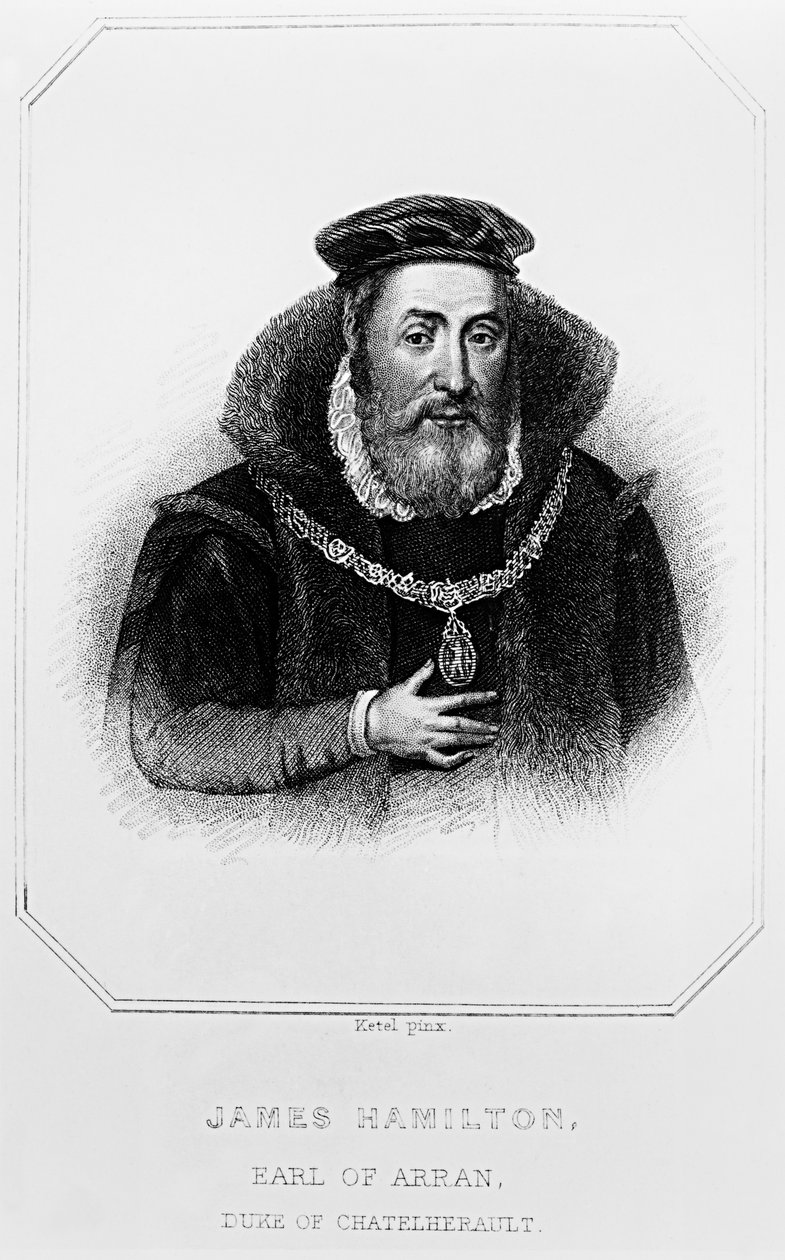 Portræt af James Hamilton (1517-1575) 2. jarl af Arran, fra 