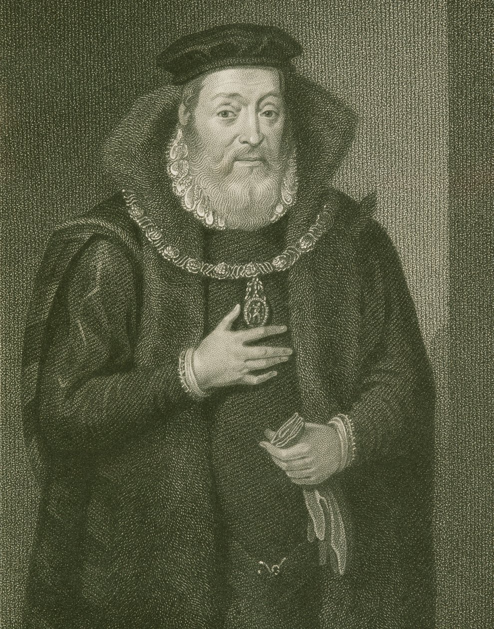 Portræt af James Hamilton (1517-1575), 2. jarl af Arran, fra "Lodge