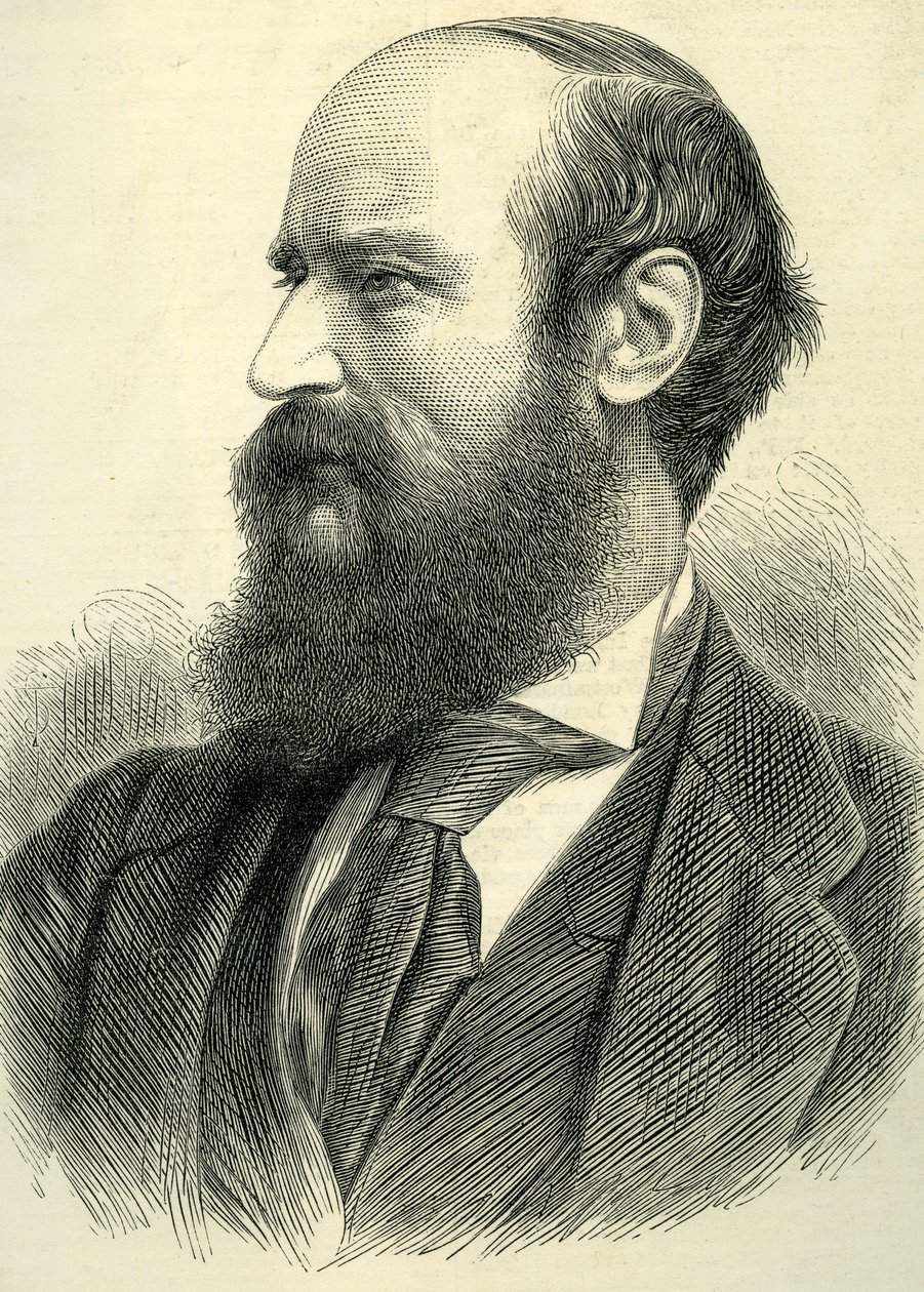 Portræt af John Bagnold Burgess, 1877 af English School
