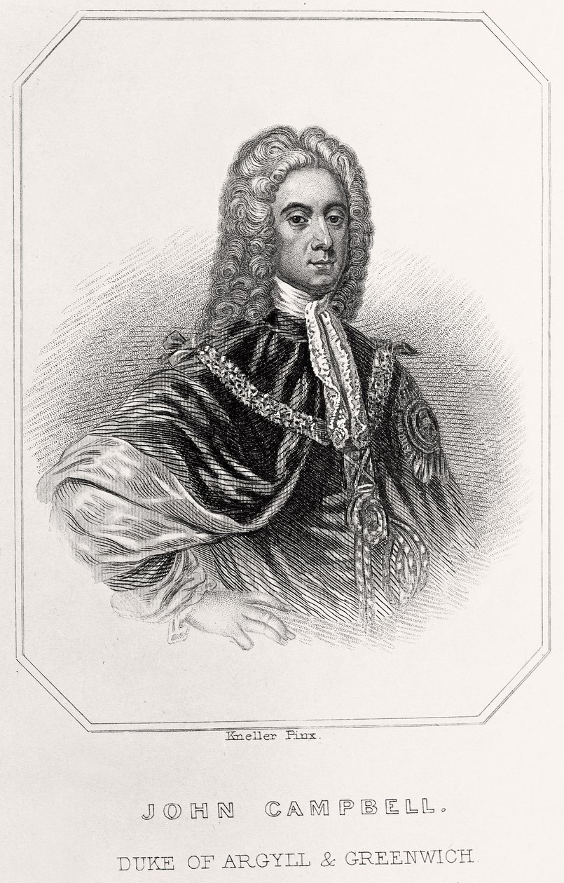 Portrait of John Campbell, Duke of Argyll and Greenwich, 1835dani af English School
