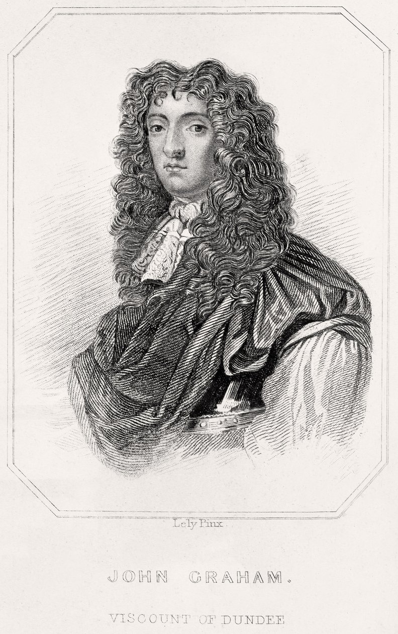 Portrait of John Graham, Viscount of Dundee, 1835dani af English School