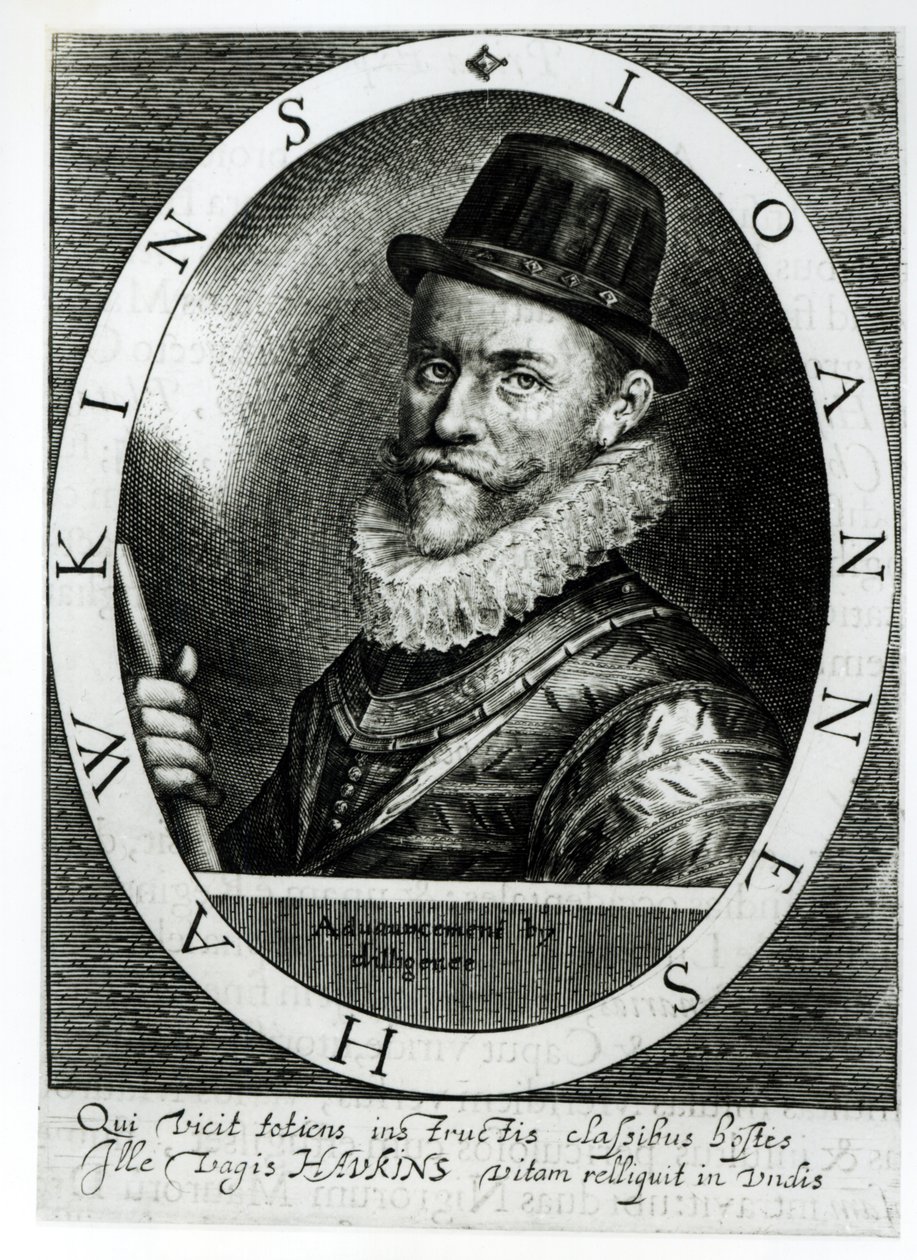 Portræt af John Hawkins (1532-95) af English School