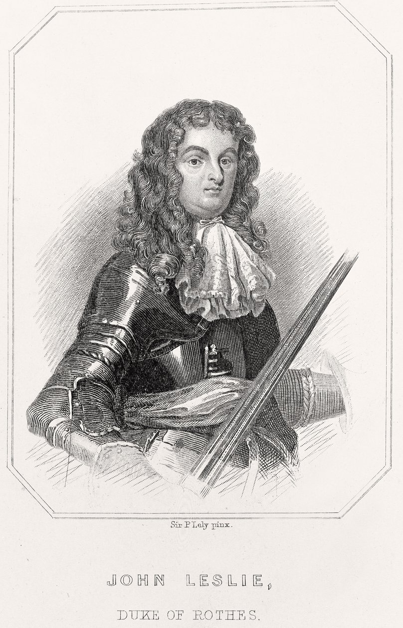 Portrait of John Leslie, Duke of Rothes, 1835dani af English School