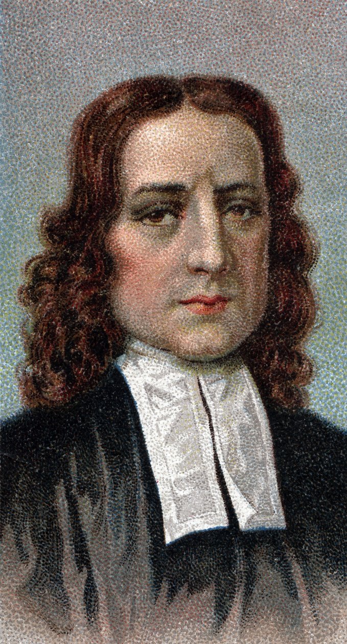 Portræt af John Wesley 1703-1791 - Fra serien "" Leaders of Men"" - Chromolithography - English School, 20. århundrede - af English School