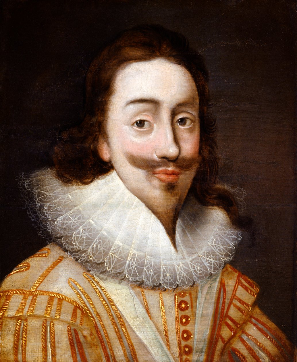 Portræt af kong Charles I (olie på lærred) af English School