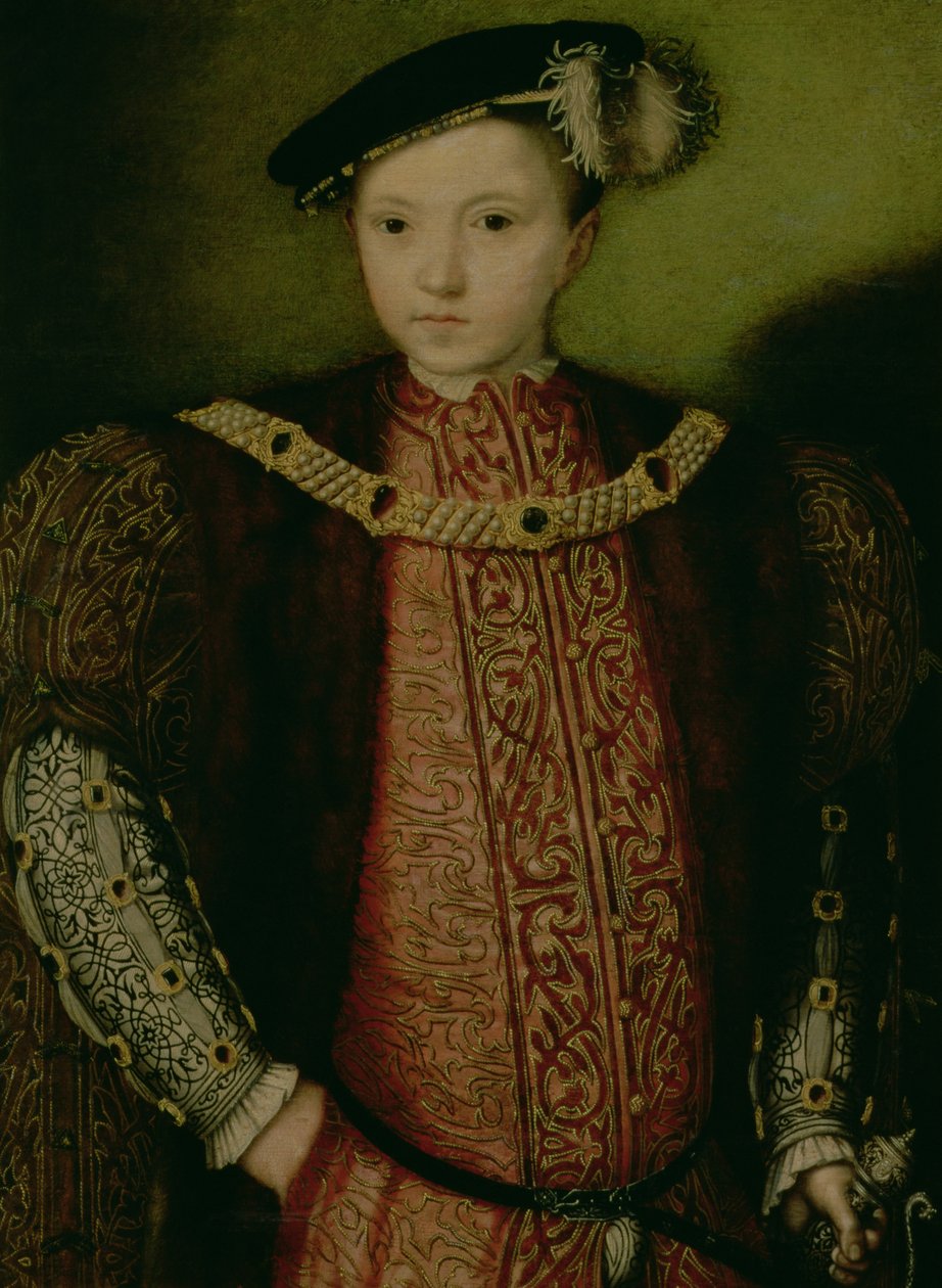 Portræt af kong Edward VI (1537-53) 1500-tallet af English School