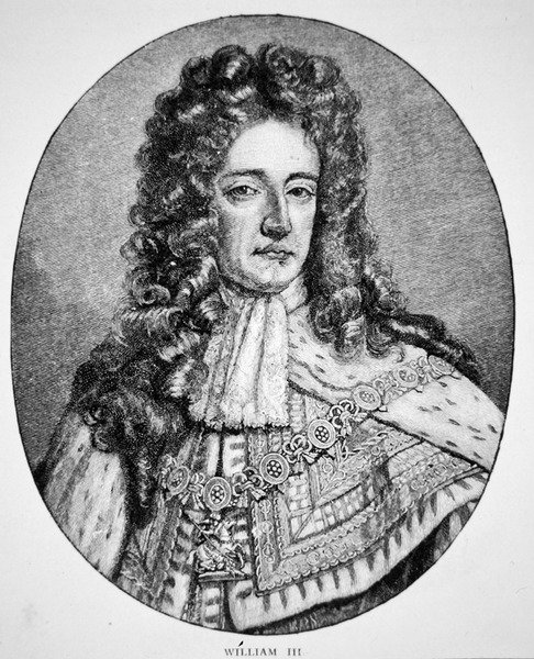 Portræt af kong Vilhelm III (gravering) af English School