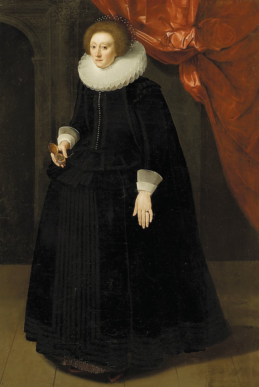 Portræt af Lady Harbord, ca. 1630 af English School