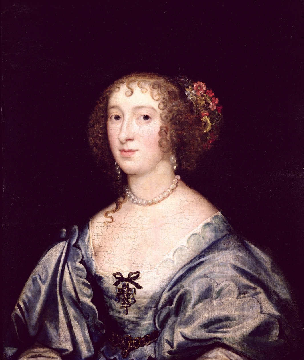 Portræt af Lady Hungate (d.1736) (olie på lærred) af English School