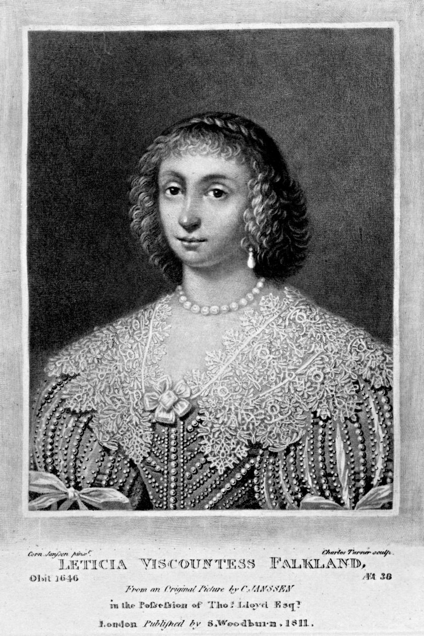 Portræt af Lady Viscountess Falkland, fra 