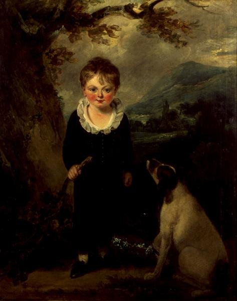 Portræt af Lord Godolphin As A Child, ca. 1810 (olie på lærred) af English School