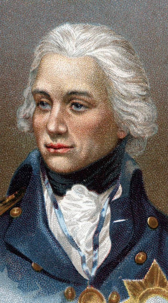 Portræt af Lord Horatio Nelson - Fra serien "" Leaders of Men"" - Chromolithography - English School, 20. århundrede - af English School