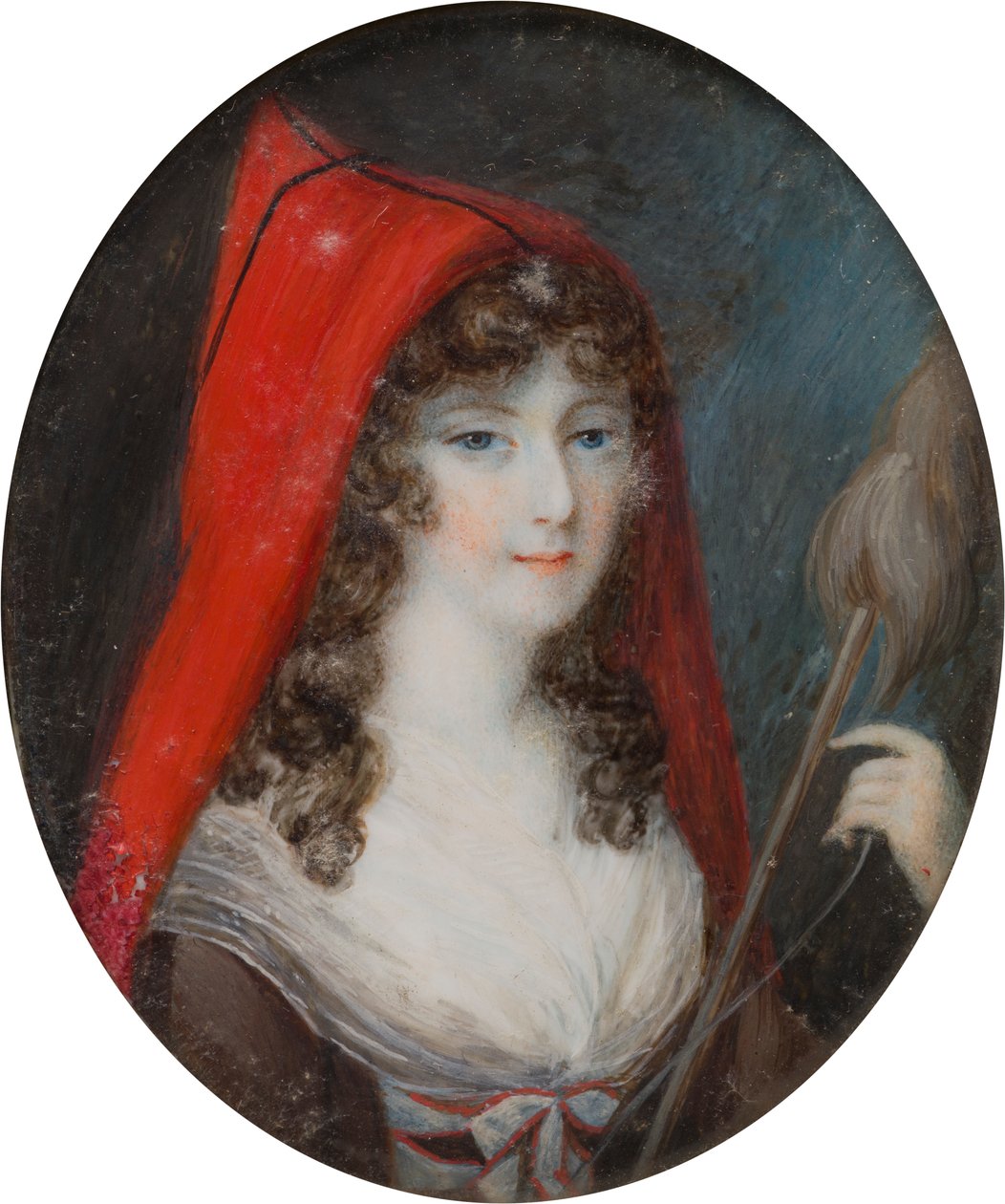 Portræt af Lucy Byng, Ist Countess of Bradford (1766-1844), ca. 1786-1844 (olie på lærred) af English School