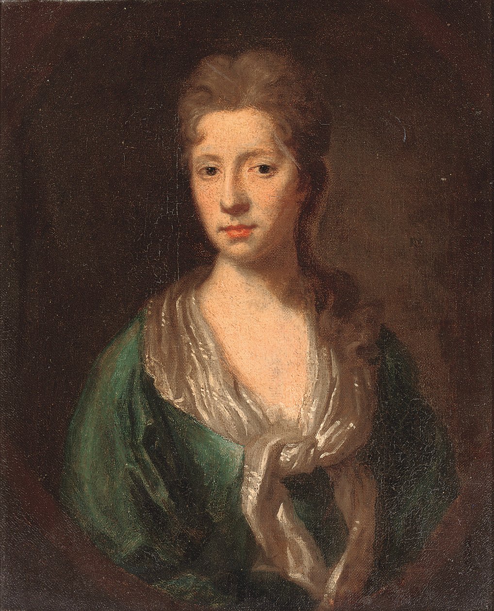 Portræt af Martha, hustru til Sir William Clayton, ca. 1756 af English School