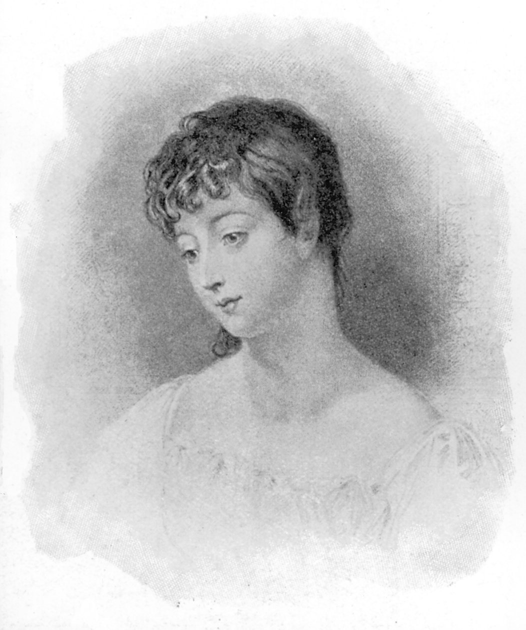 Portræt af Mary Chaworth af English School